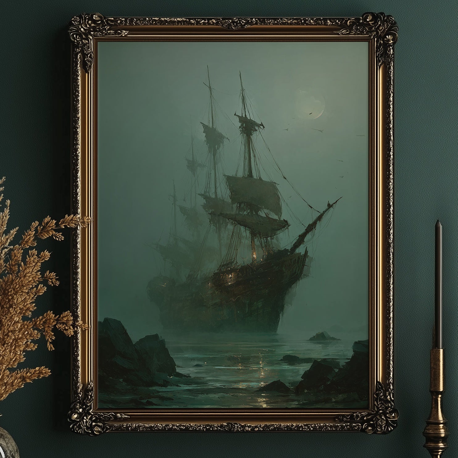 Phantom Vessel In Misty Waters