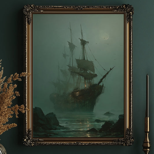 Phantom Vessel In Misty Waters