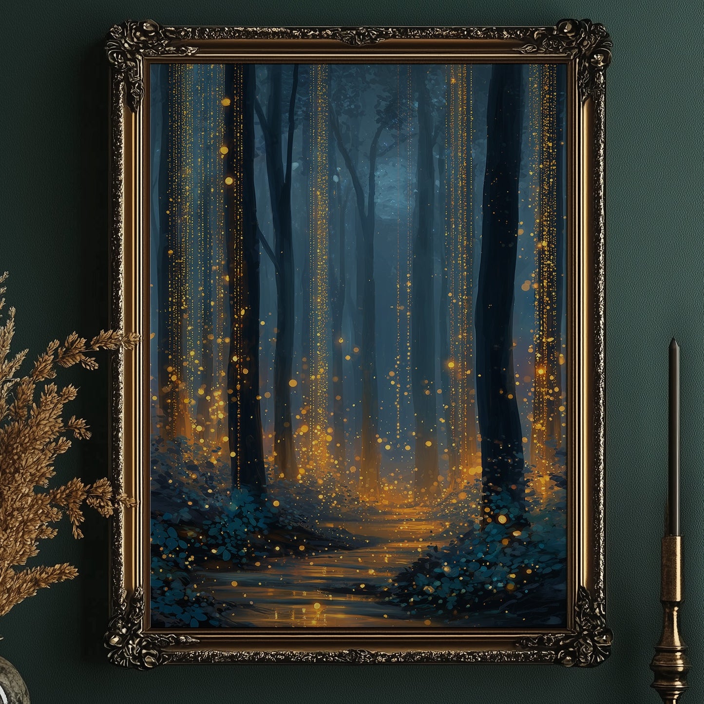 Fireflies Dance Through Midnight Woods