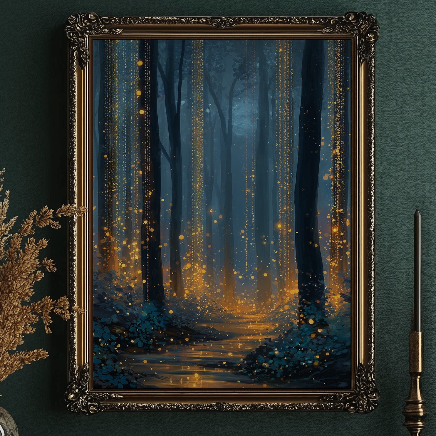 Fireflies Dance Through Midnight Woods