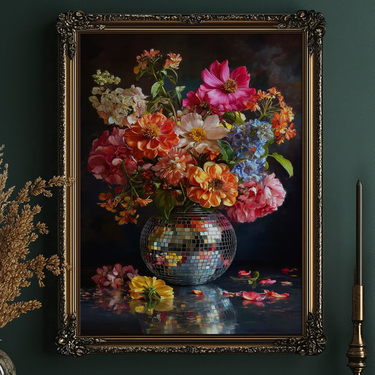 Disco Vase Blooms After Dark