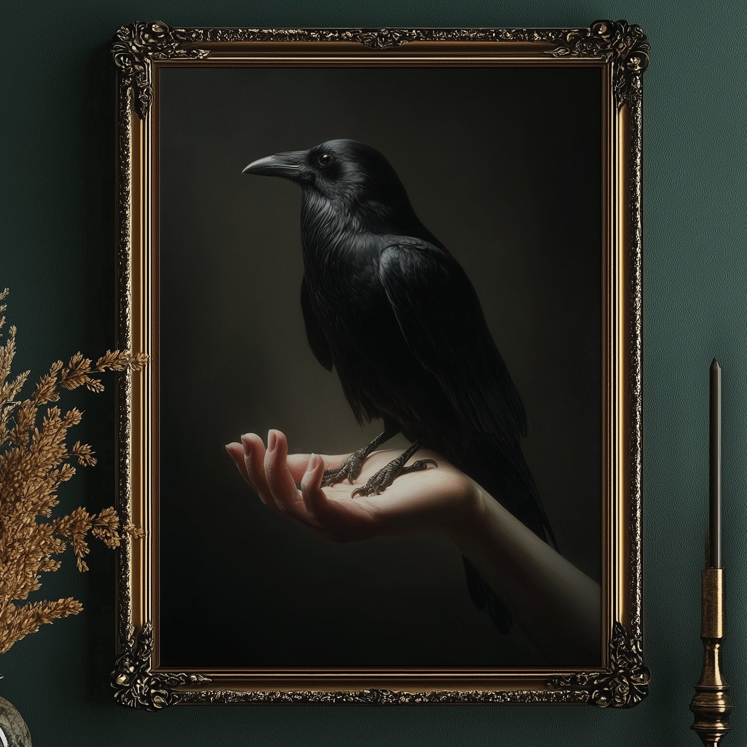 Ancient Wisdom Perches On Palm