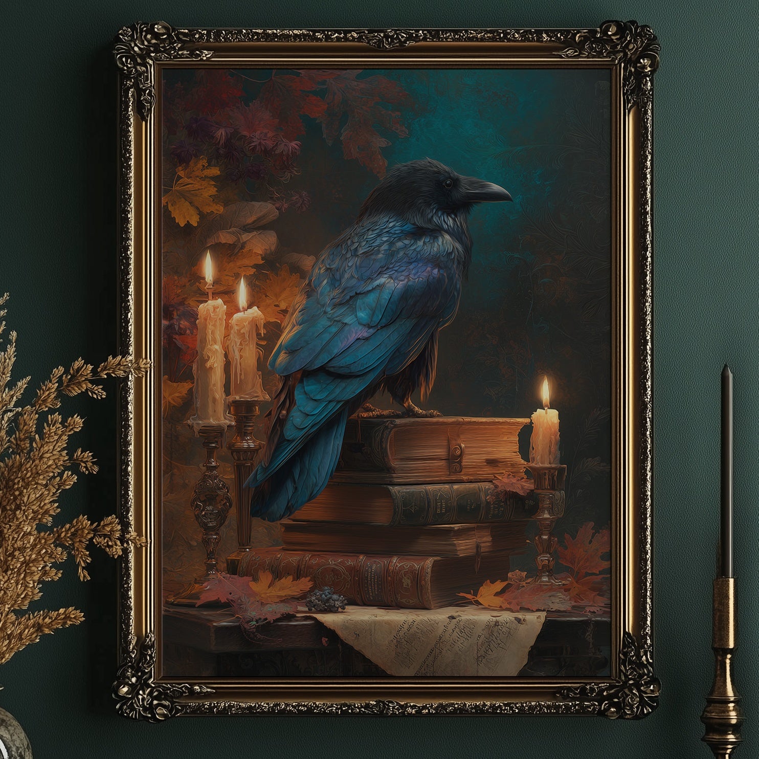 Raven Perches Among Ancient Stories