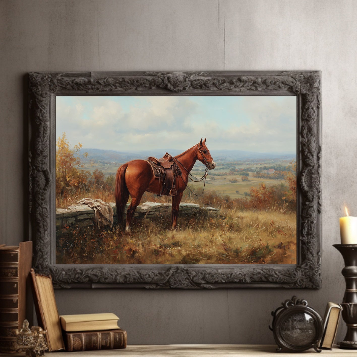 Chestnut Companion Awaits The Rider