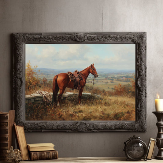 Chestnut Companion Awaits The Rider