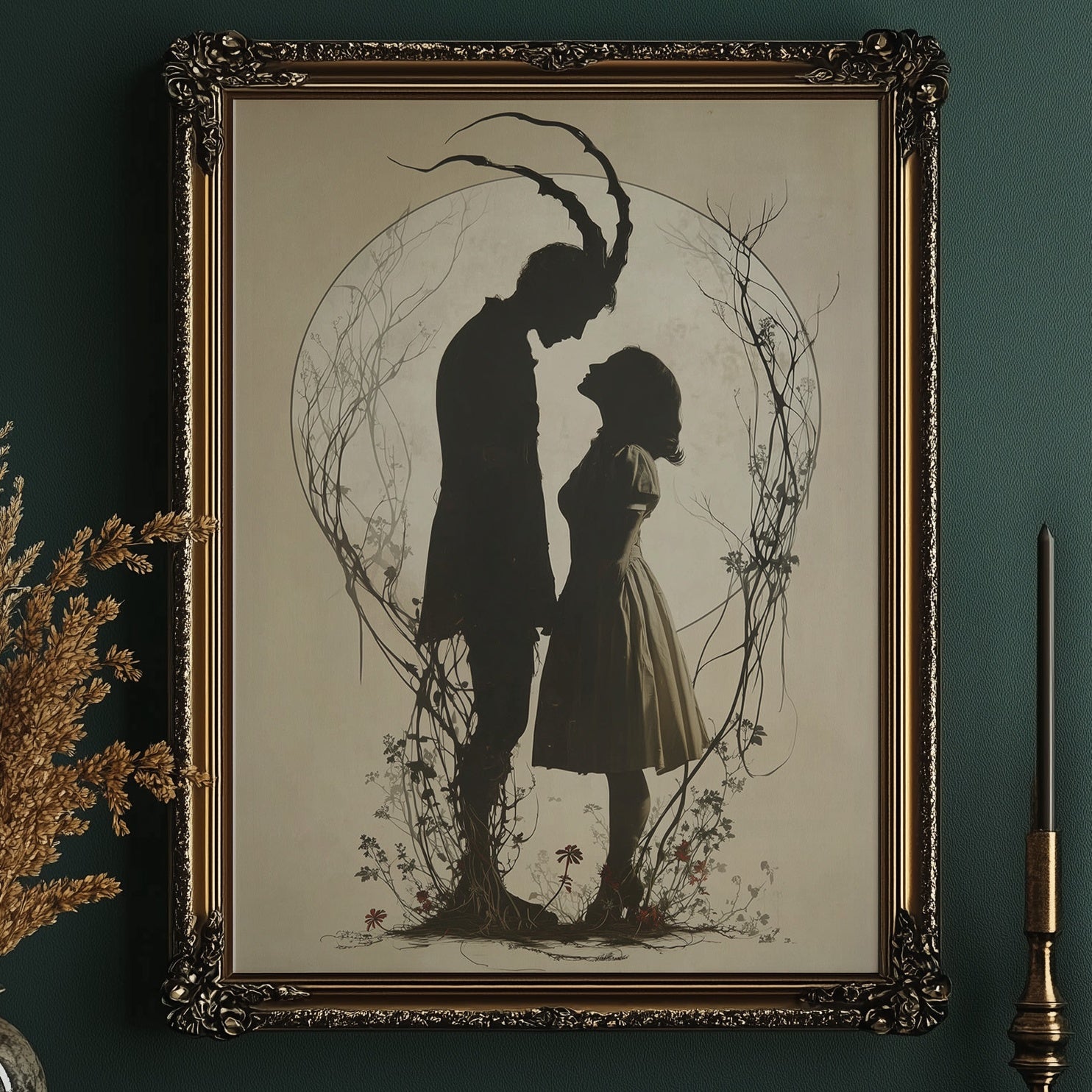 Moonlit Silhouettes In Ancient Tale