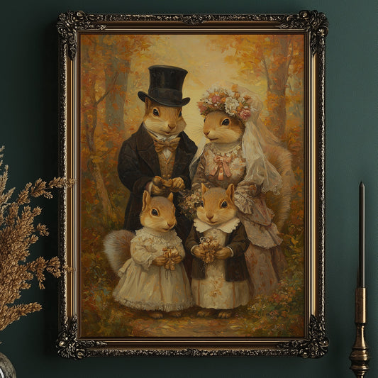 Autumn Acorns In Victorian Finery