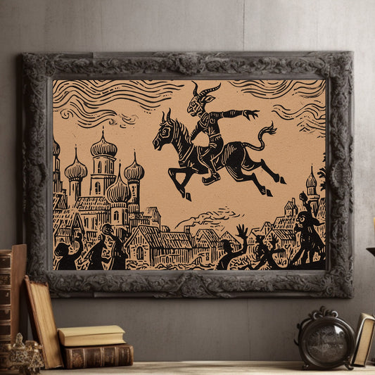 Ancient Riders Cross Storybook Skies