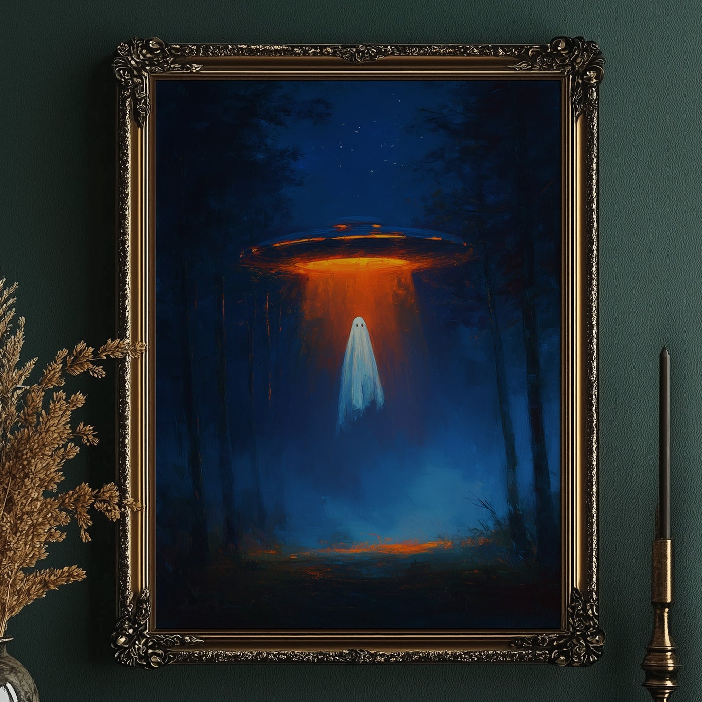 Cosmic Visitor Meets Midnight Forest