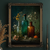 Wildflowers Caught In Vintage Glass