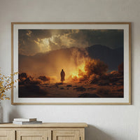 Pilgrim Faces The Desert Fire