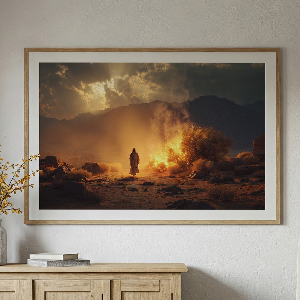 Pilgrim Faces The Desert Fire