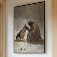 Winter's Bond Amid Dancing Butterflies