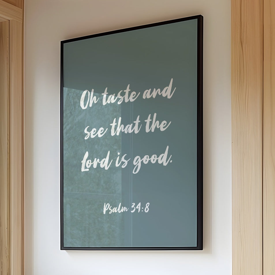 Sacred Words On Sage Canvas