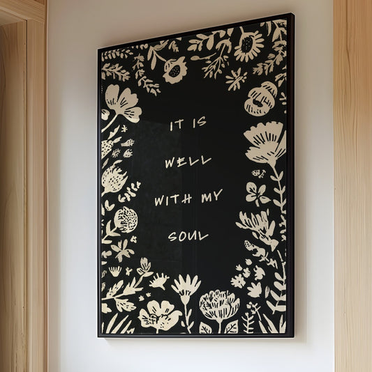 Floral Affirmations Frame Inner Peace