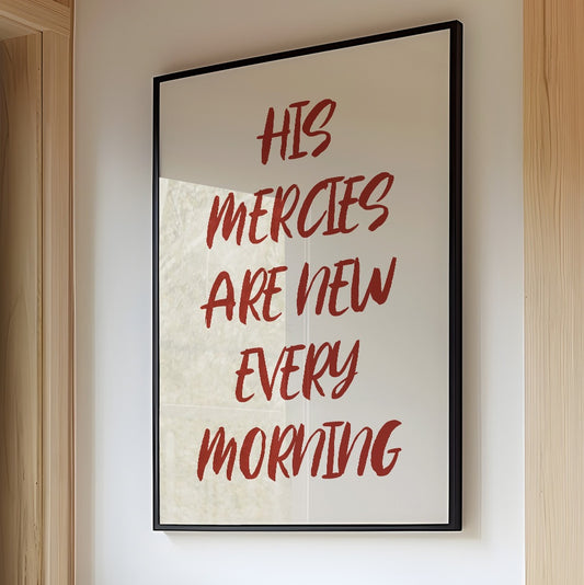 Crimson Words On Ivory Canvas