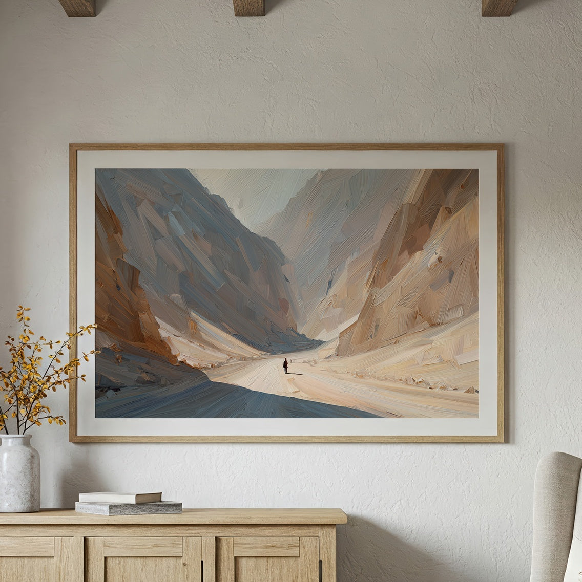 Solitude Among Towering Canyon Walls