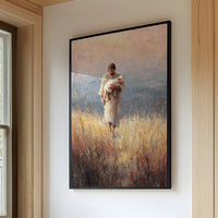 Gentle Guardian Traverses Golden Fields