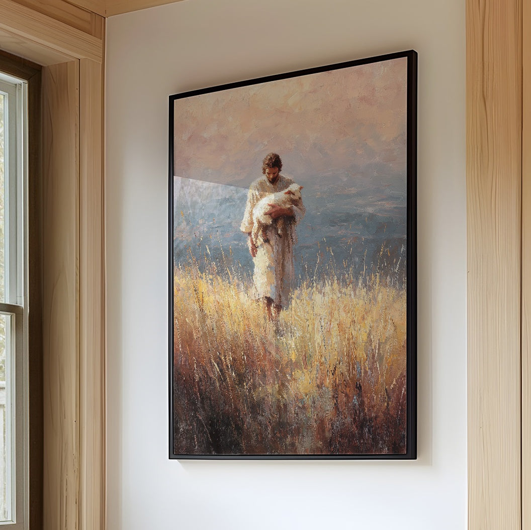 Gentle Guardian Traverses Golden Fields