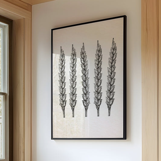 Wheat Stalks Stand in Silent Formation