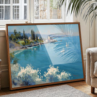 Mediterranean Sailboats on Turquoise Shores