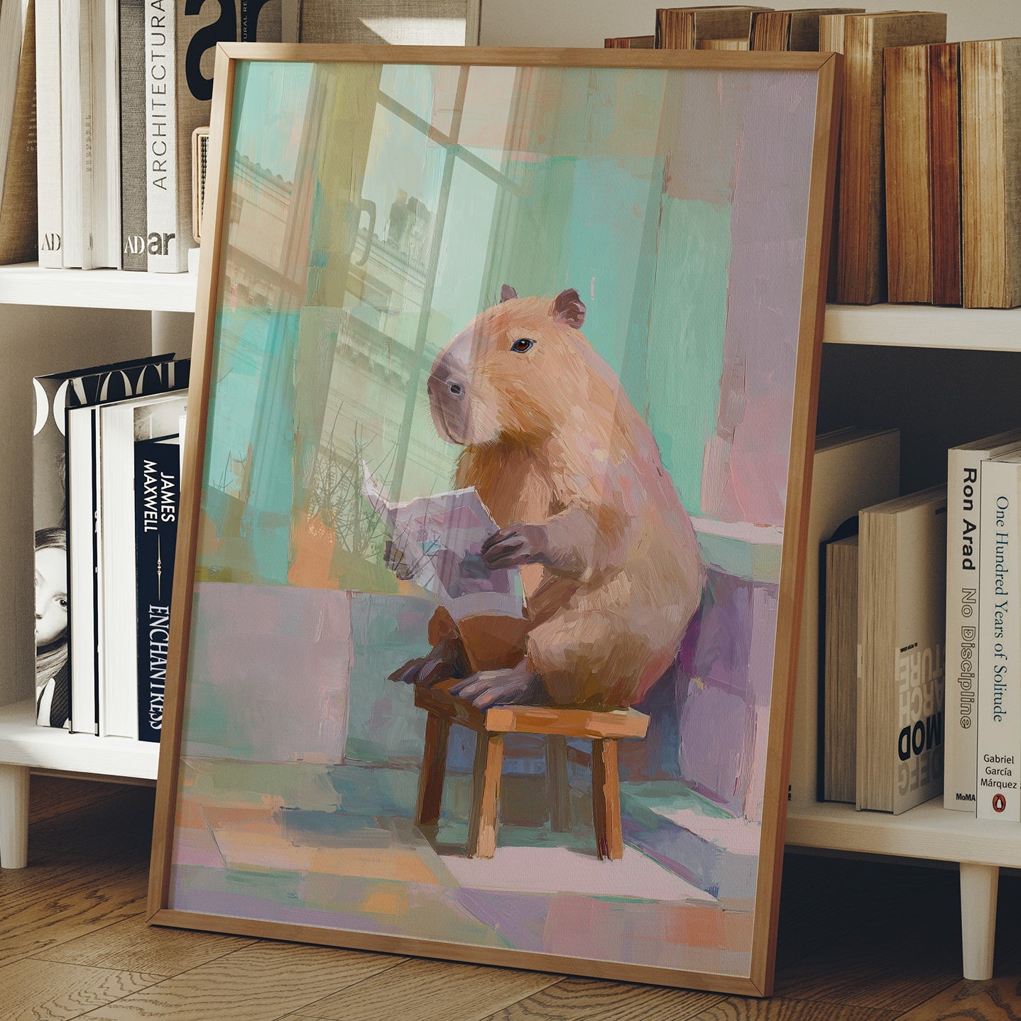 Capybara Reads the Sunday Paper