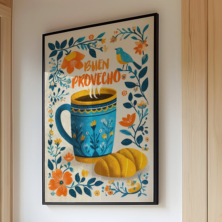 Morning Greetings In Blue And Gold