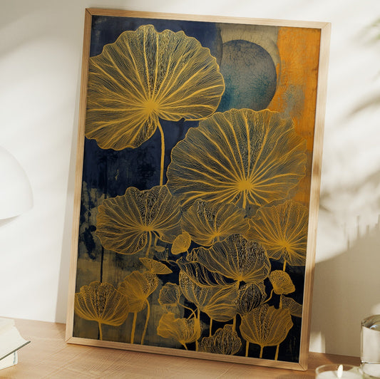 Golden Petals Paint Midnight Gardens