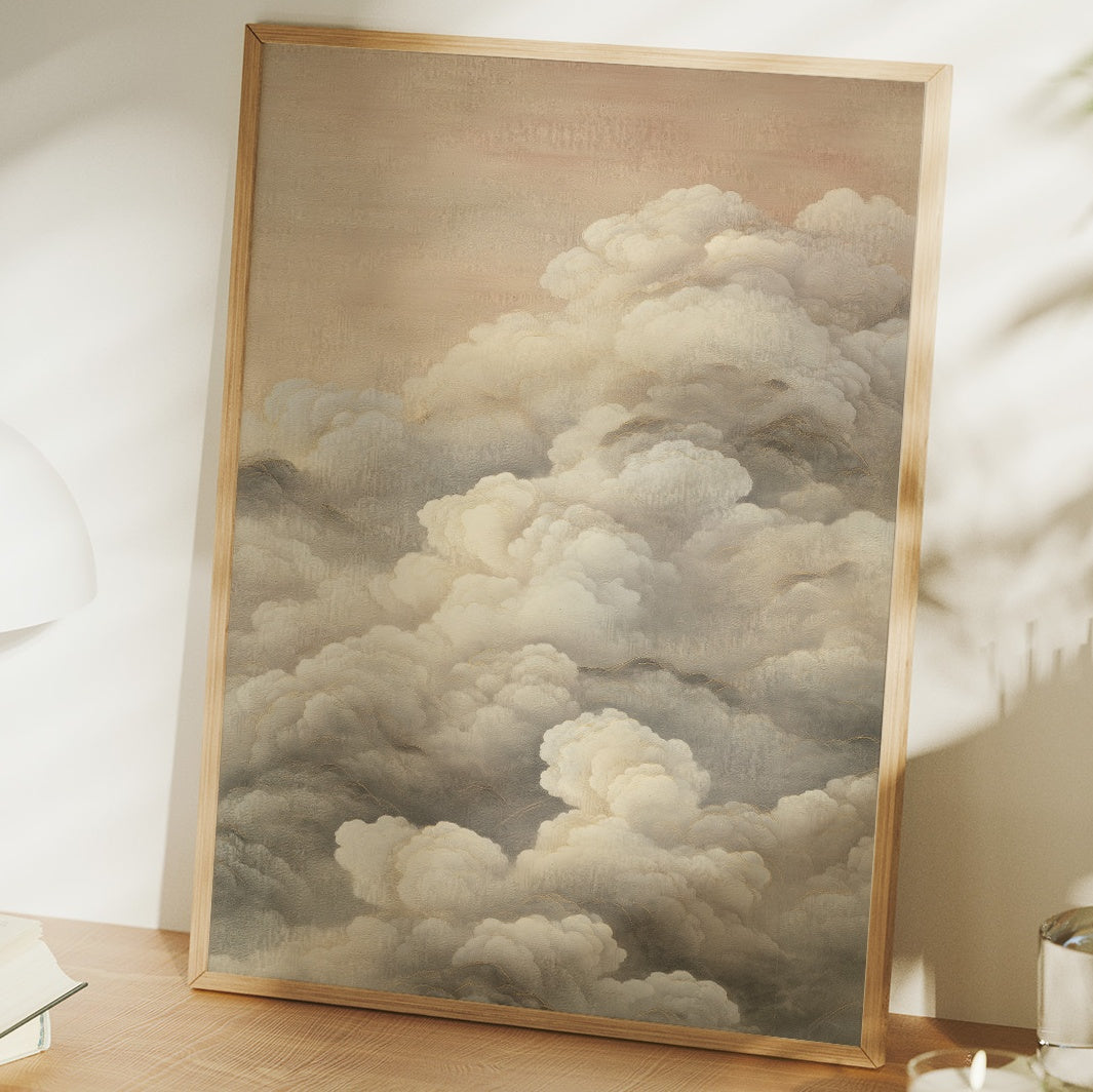 Clouds Rest Against Library Windows