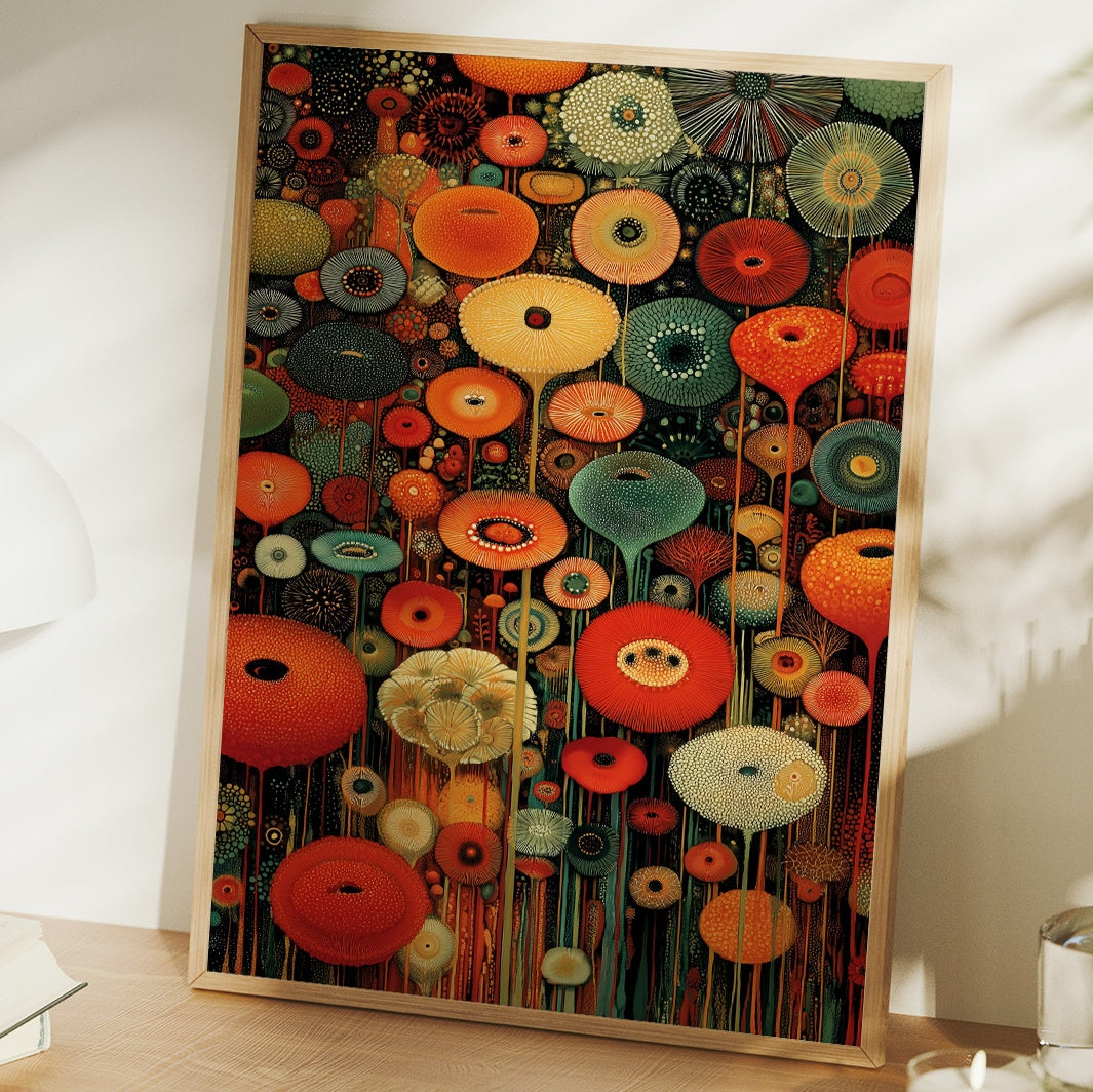 Midnight Garden Blooms In Fire