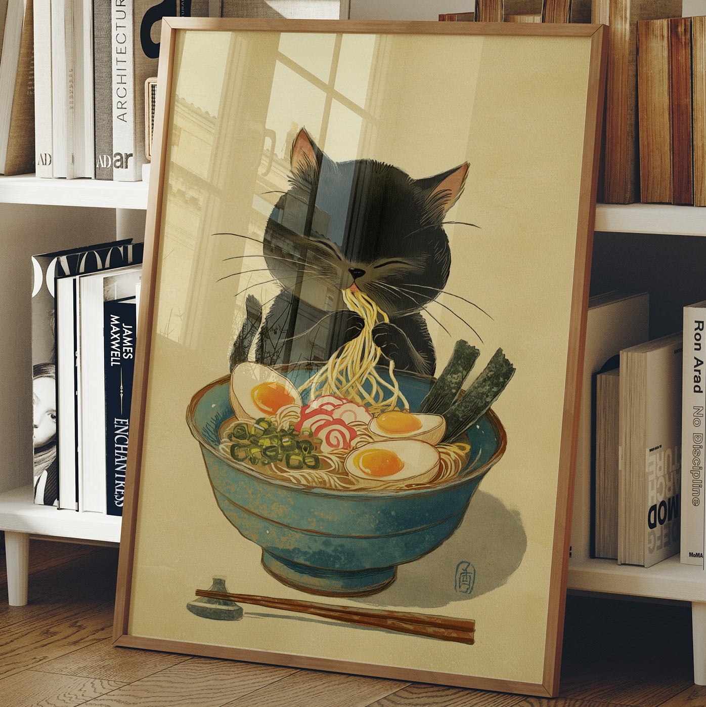 Midnight Ramen With Curious Cat