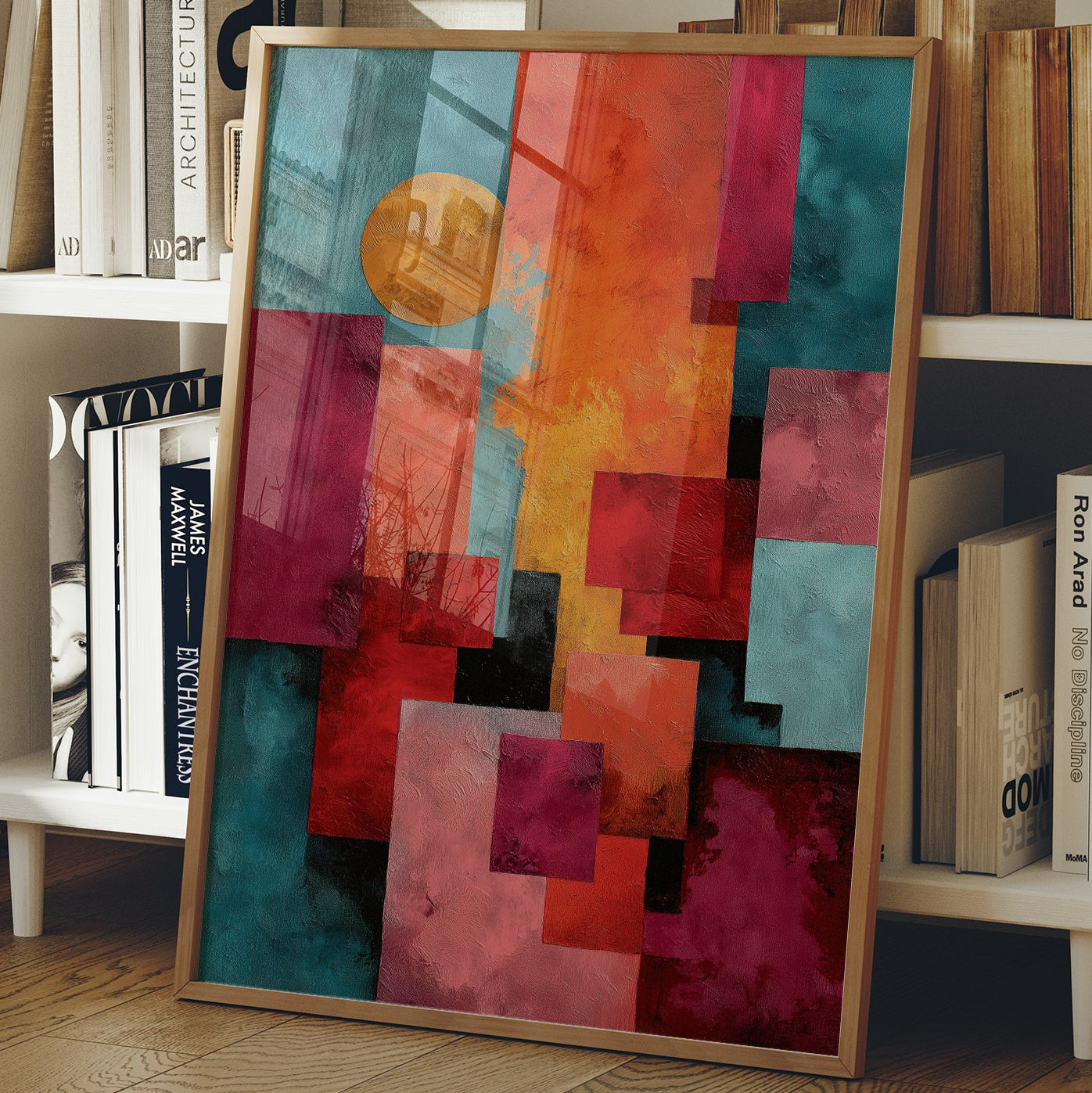 Golden Sun Through City Blocks