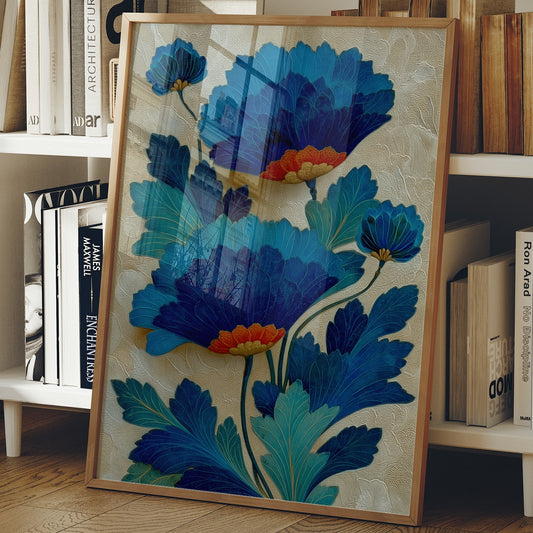 Azure Petals Dance In Golden Light