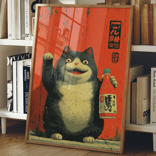 Lucky Cat Tends The Bar