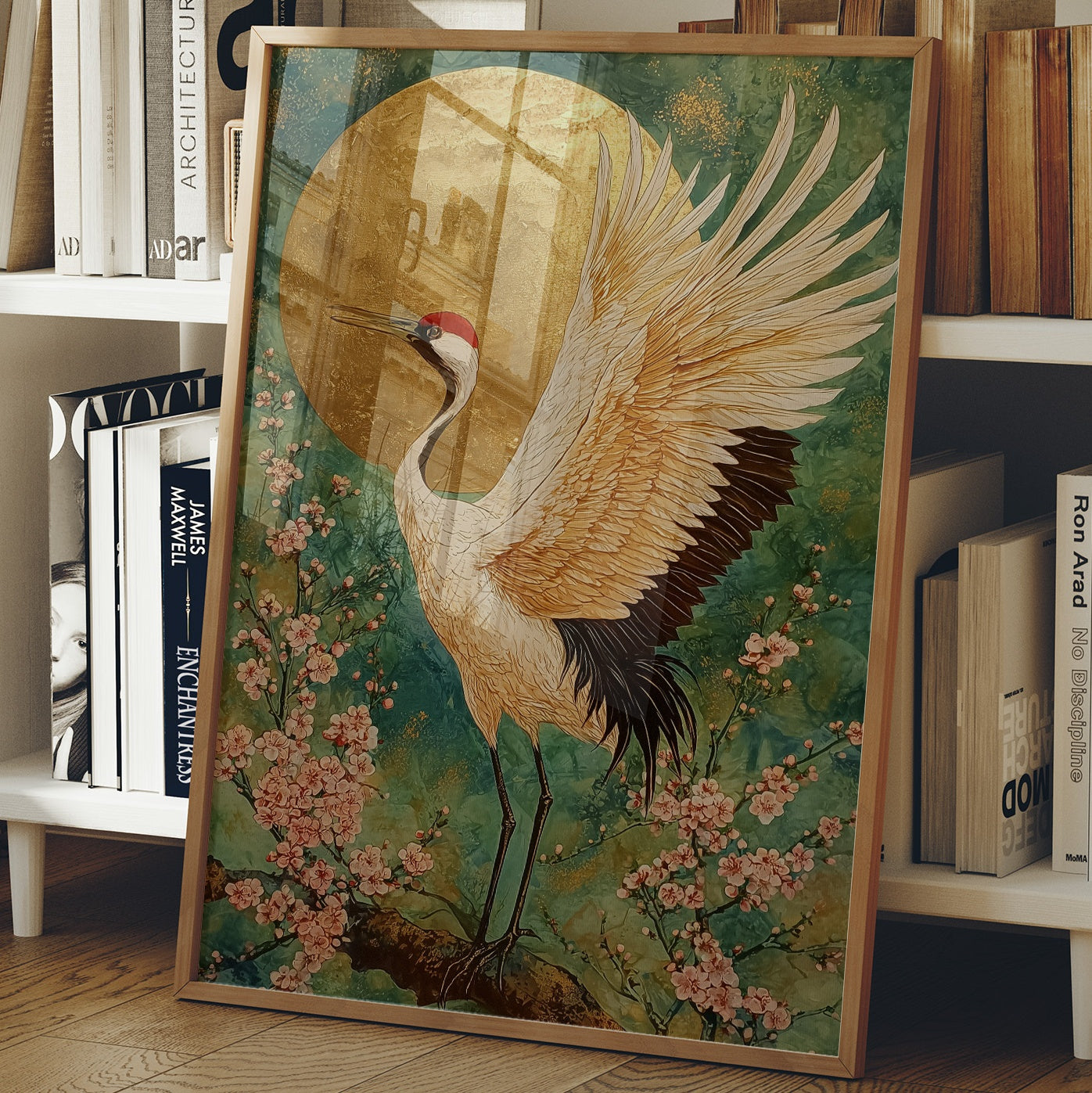 Sacred Crane Greets Golden Dawn