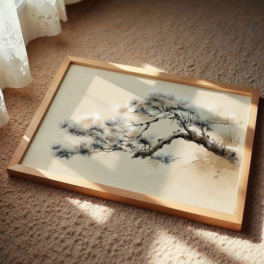 Pine Branch Bends To Morning Light