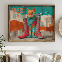 Outlaw Feline Rides At Dawn