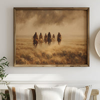 Riders Beneath Amber Skies