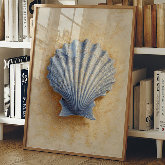 Coastal Memory In Blue Relief