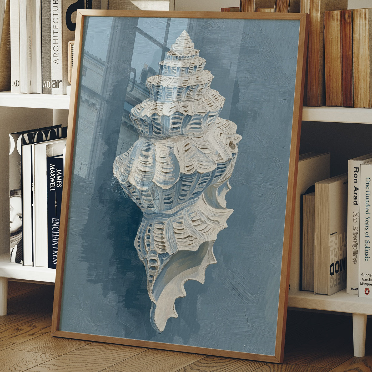 Ocean Memory In Wooden Frame