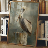 Coastal Watcher On Weathered Perch