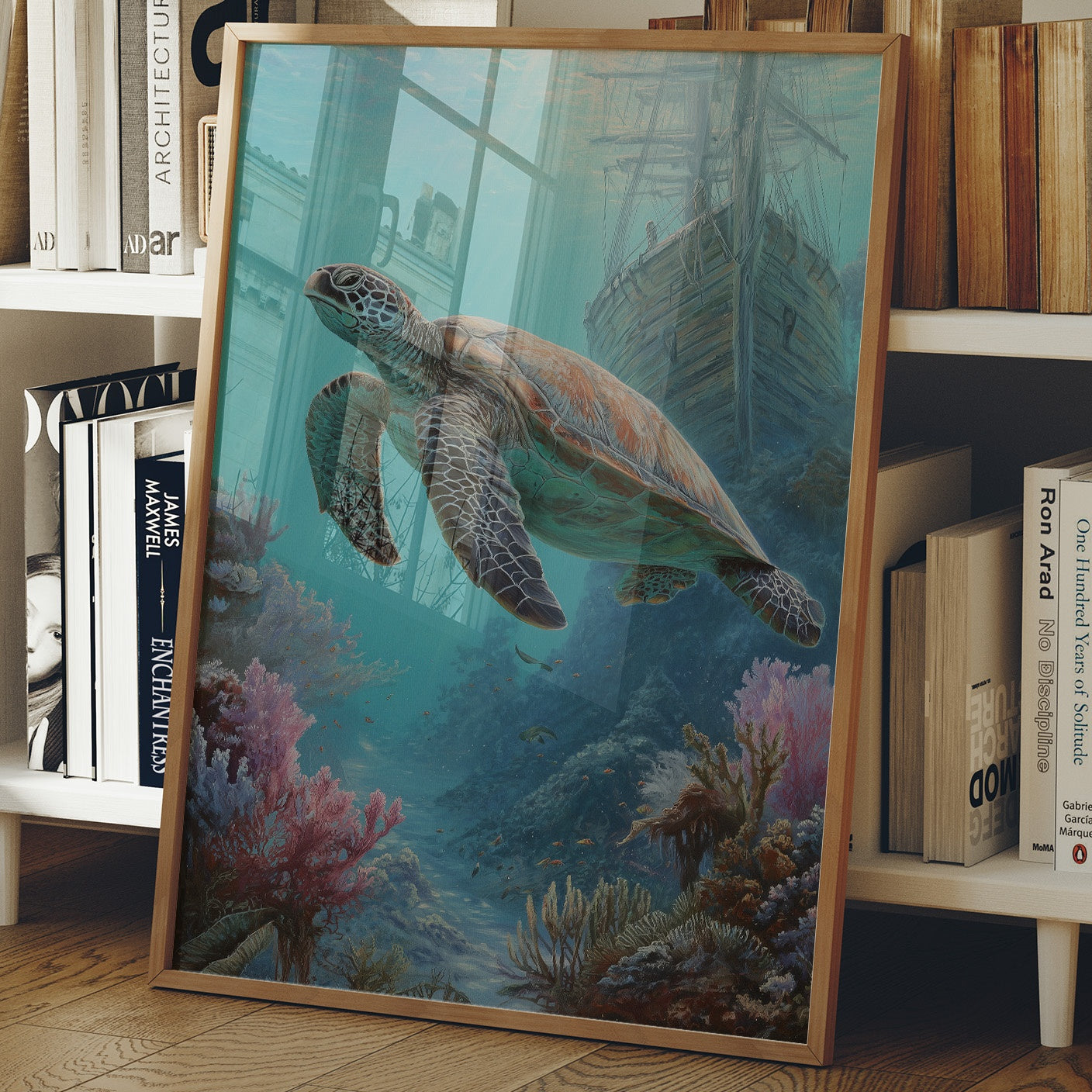 Ancient Voyager In Turquoise Depths