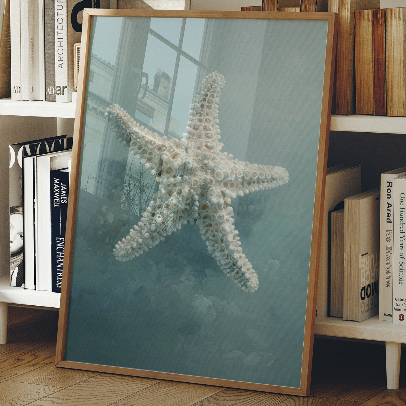 Coastal Memory In Wooden Frame