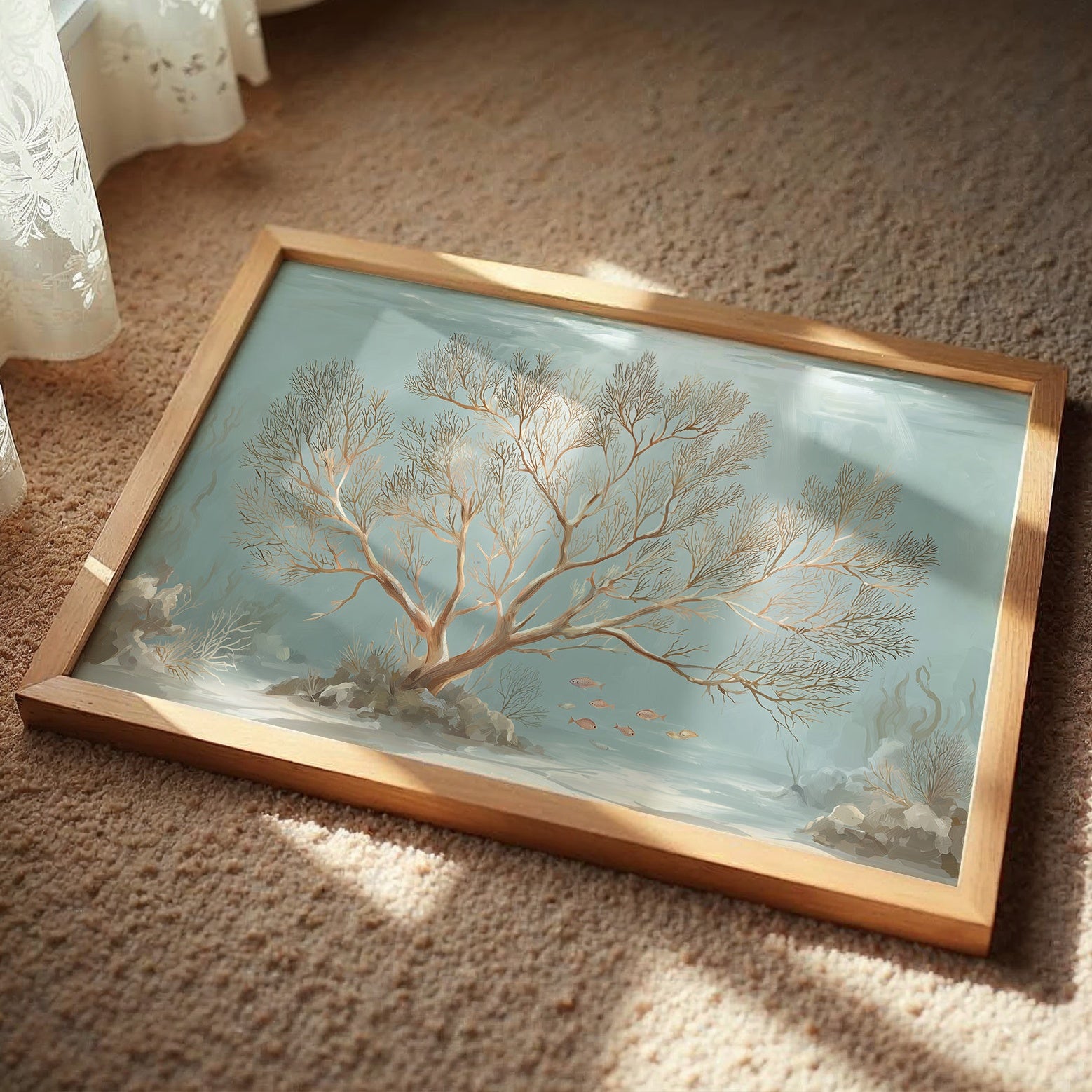 Coral Tree Beneath Azure Waters