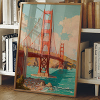 Vermillion Spans Between Coastal Skies