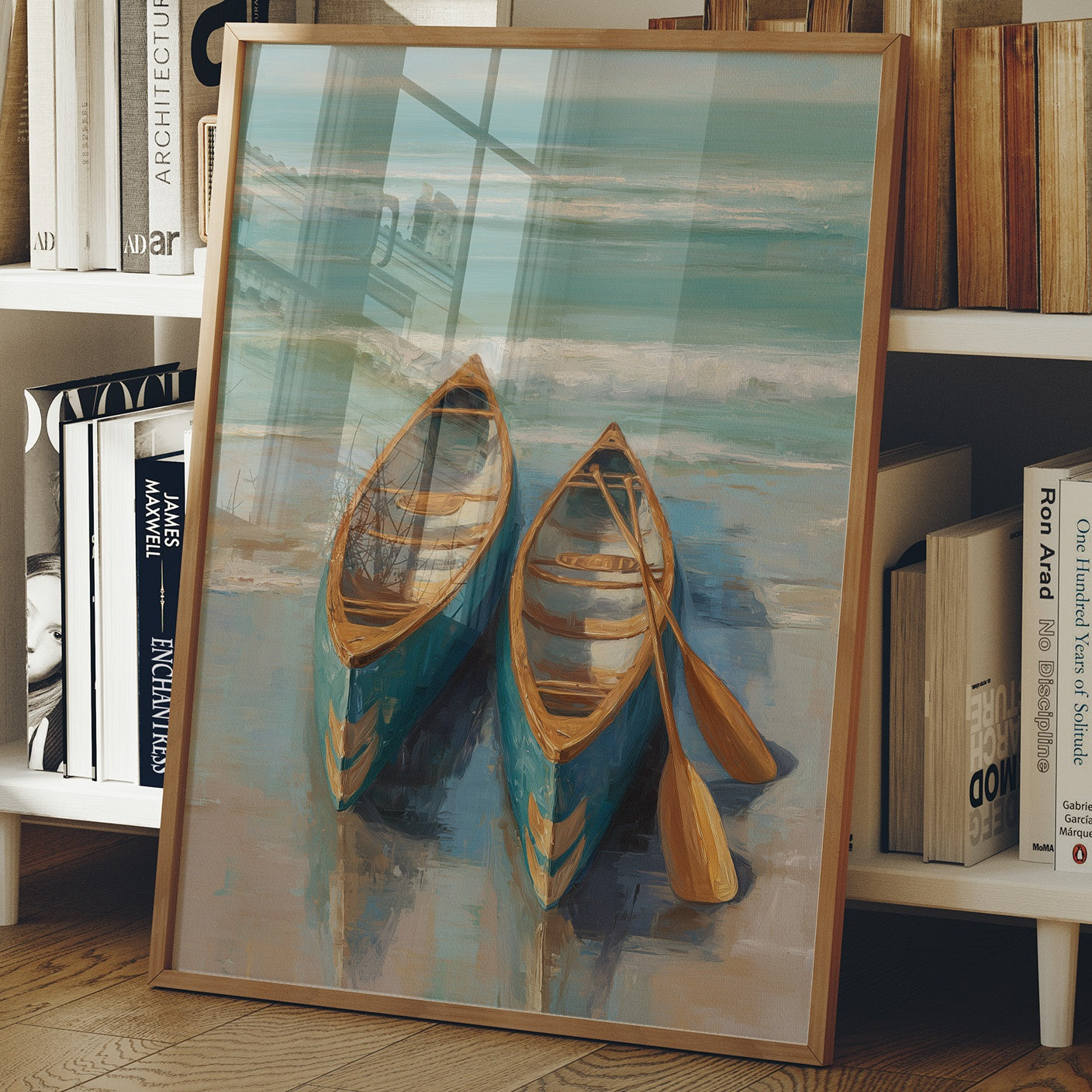 Canoes Rest On Misty Shores