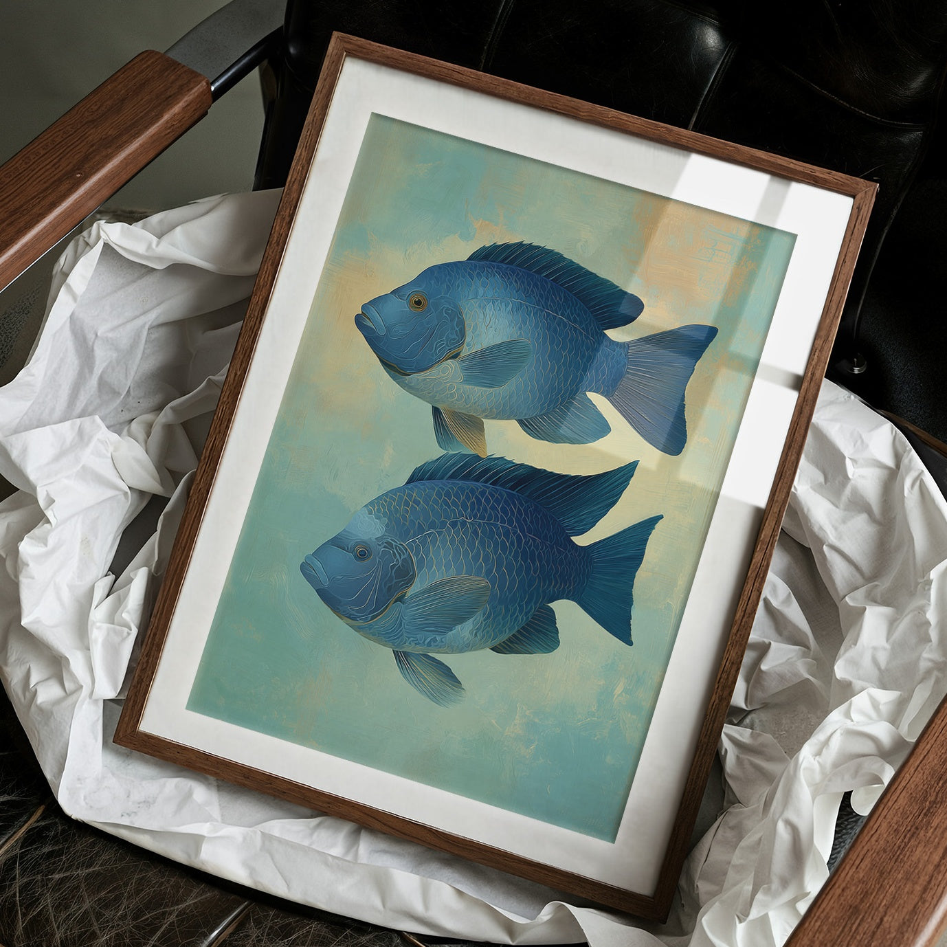 Sapphire Duet Glides Through Mist