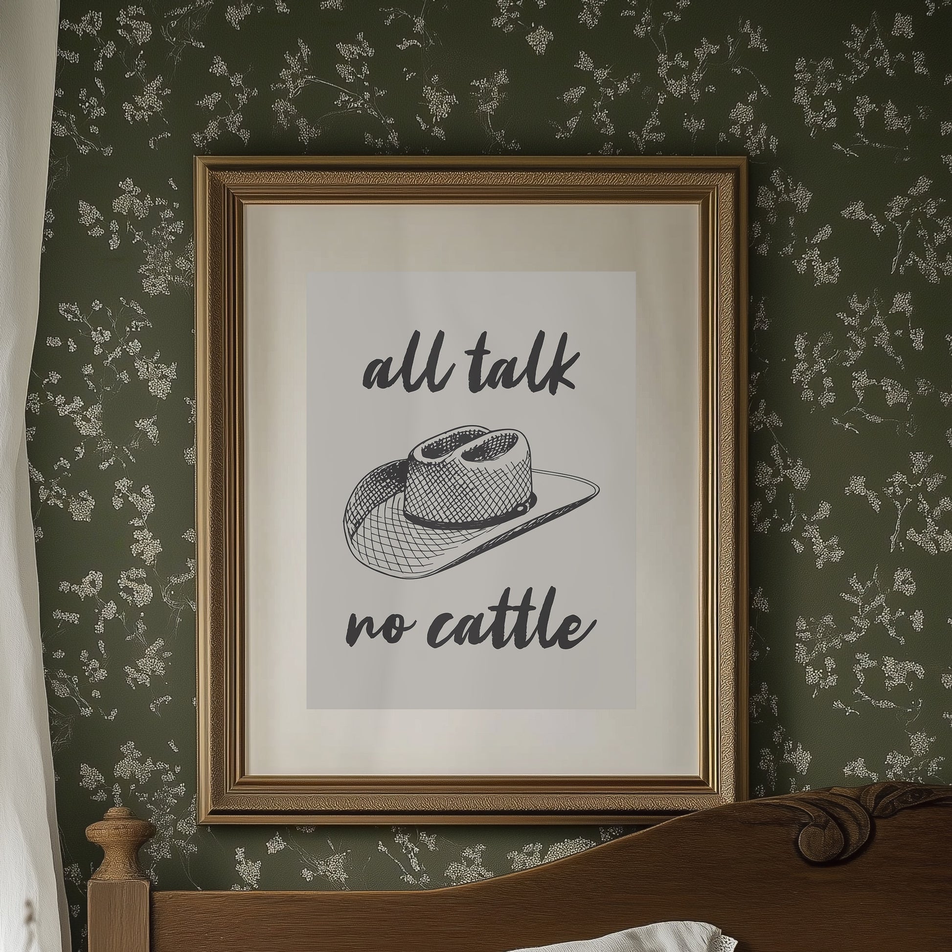 Cowboy Wisdom On Cream Canvas