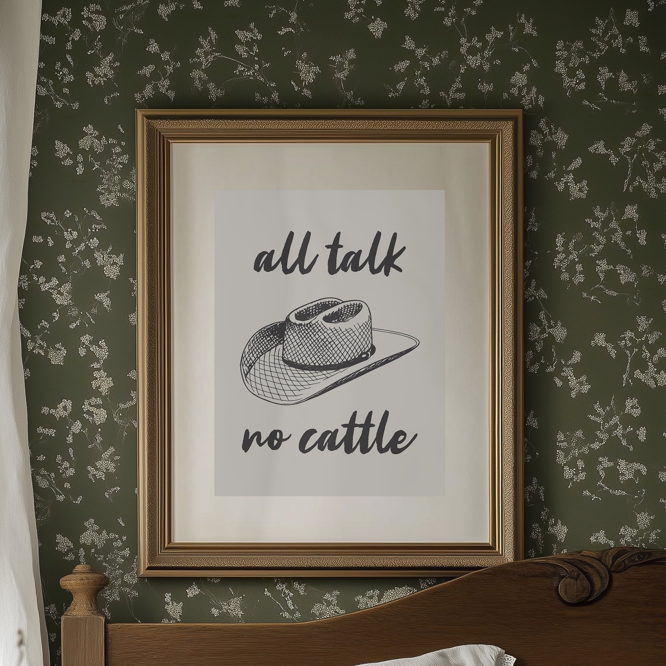 Cowboy Wisdom On Cream Canvas