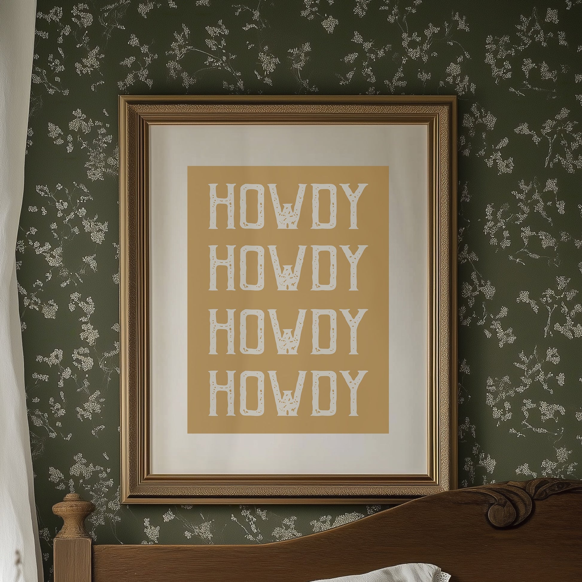 Western Greetings On Golden Amber